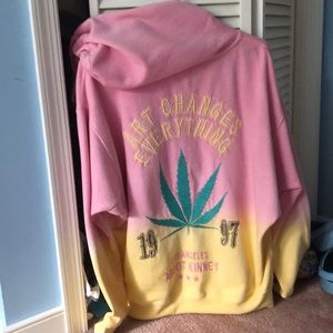 Yellow and pink sweatshirt